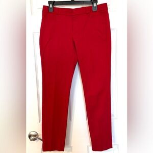 Banana Republic Vibrant Red Sloan Style Dress Pants Trousers Size 4